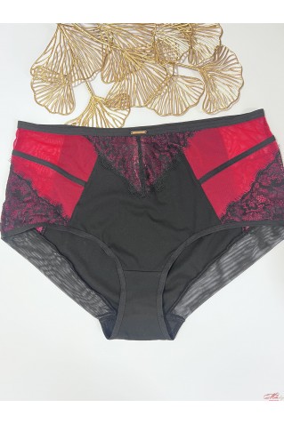 Високі трусики сліпи з мікрофібри та мережива Lanny Mode 51828